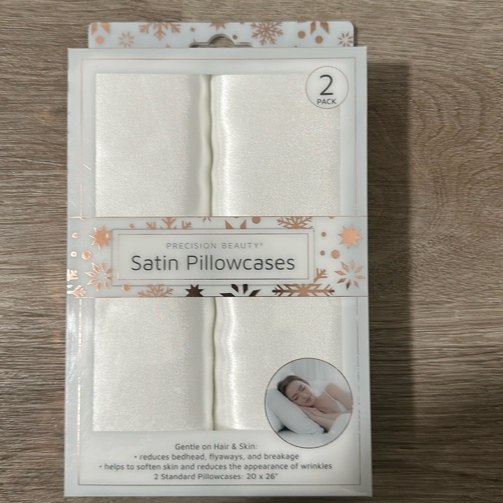 Precision Beauty Satin Pillowcases - White